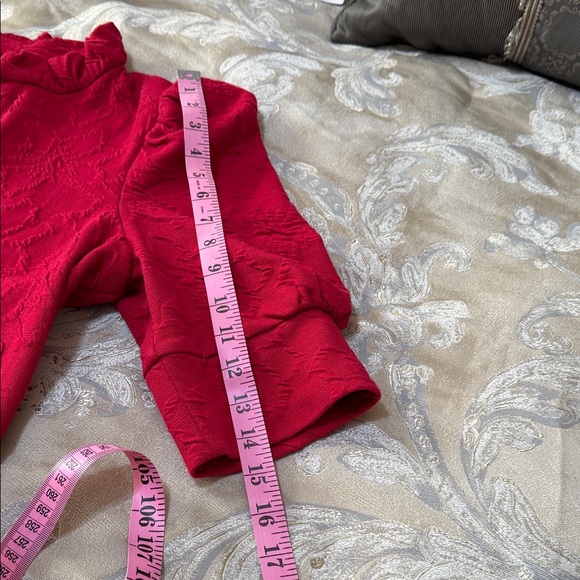 Lilly Pulitzer Red Midi Dress with Puff Sleeves - Picture 7 of 9